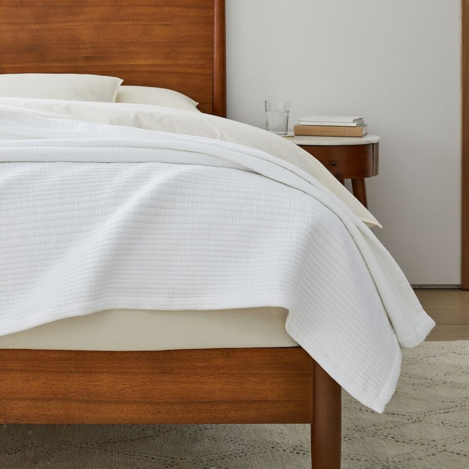 Organic Cotton Ribbed Blanket West Elm Australia